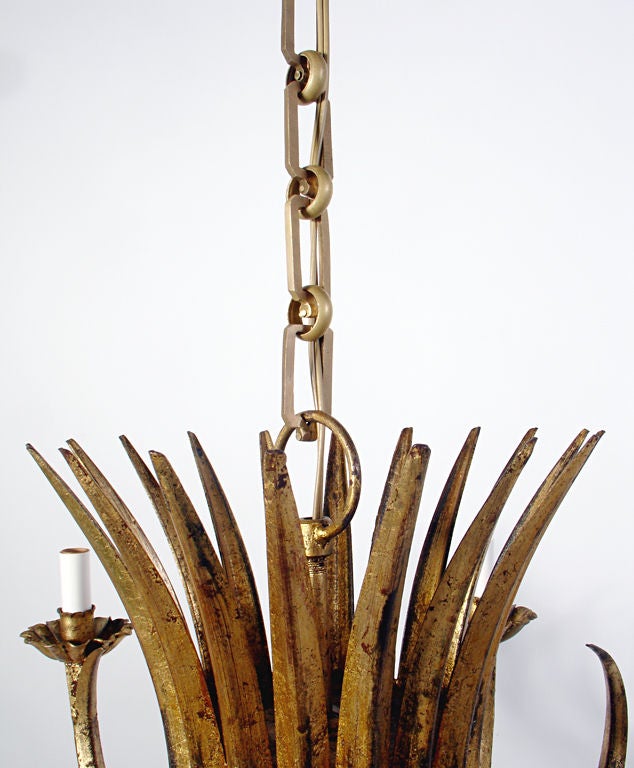 Sculptural Gilt Chandelier - Spanish - circa 1950's 1