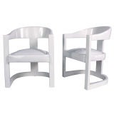 Karl Springer Onassis Arm Chairs - Set of Four