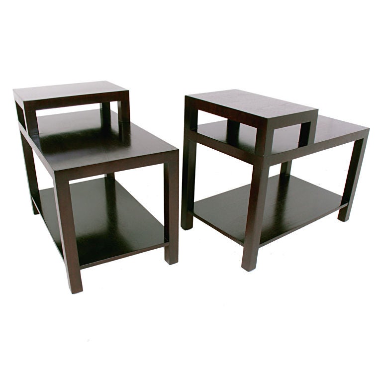 Pair of Stepped Lamp Tables by T.H Robsjohn Gibbings