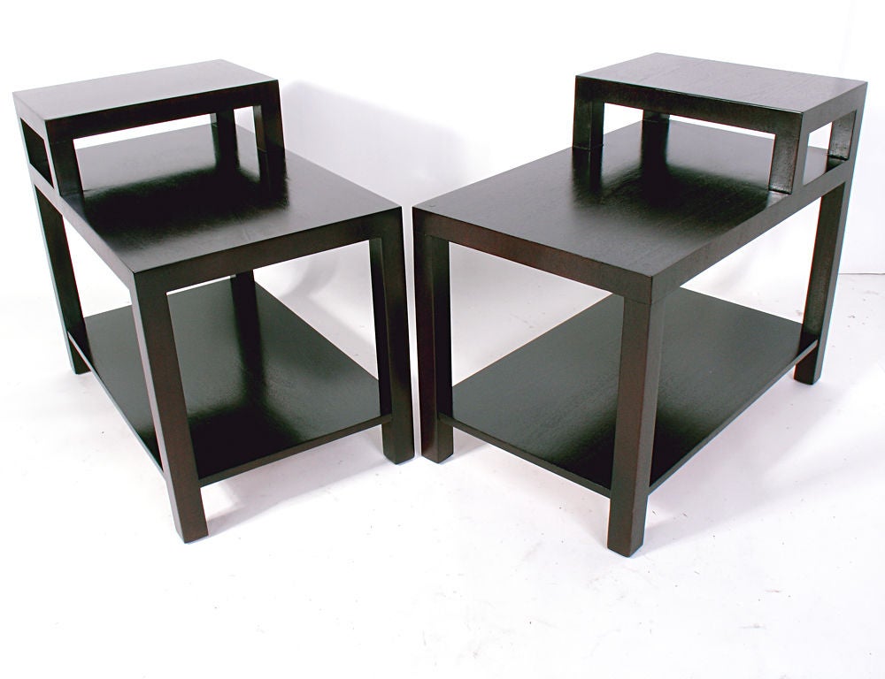 Pair of Stepped Lamp Tables by T.H Robsjohn Gibbings