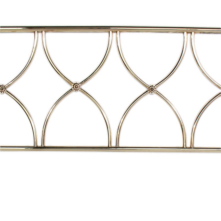 Glamorous Brass Headboard King Size Bed at 1stDibs