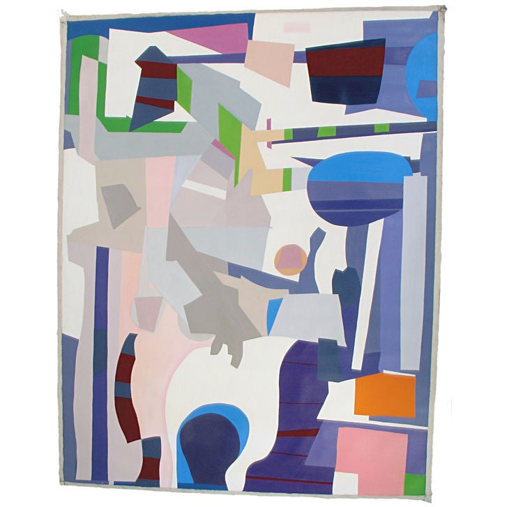 Large Scale Abstract Modernist Painting - circa 1960's - 7' x 5'