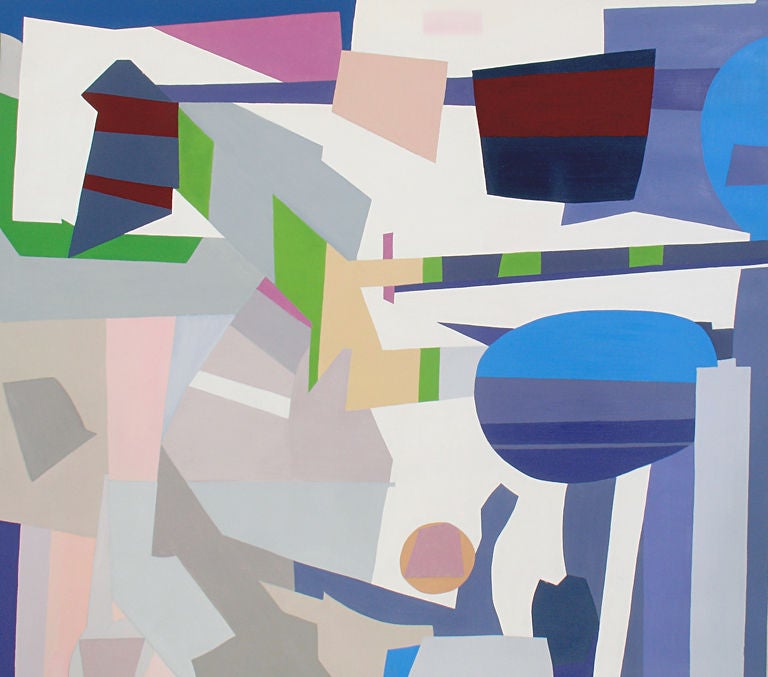 Mid-20th Century Large Scale Abstract Modernist Painting - circa 1960's - 7' x 5'