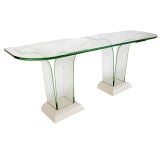 Sculptural Glass Console Table by Modernage - circa 1940's 5