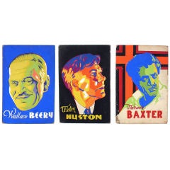 1930s Hollywood Leading Men Original Paintings - Vibrant Colors