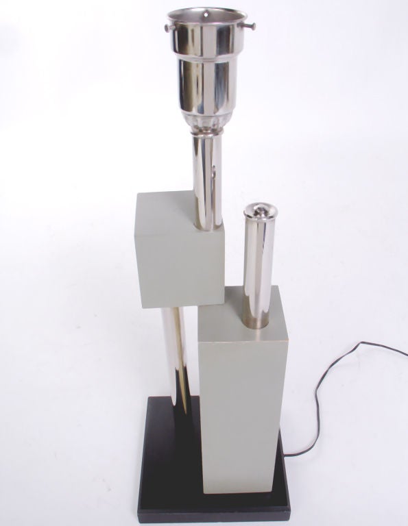 Large Scale Constructivist Lamp - Very Sculptural Form In Good Condition For Sale In Atlanta, GA
