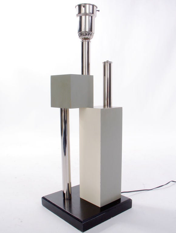 Mid-20th Century Large Scale Constructivist Lamp - Very Sculptural Form For Sale