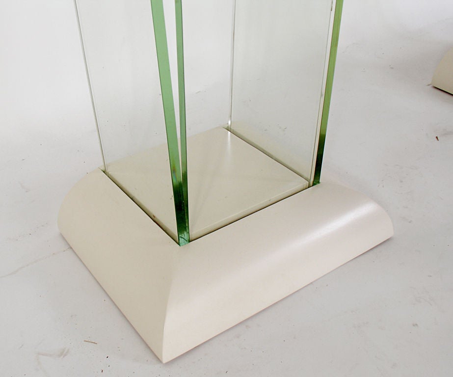 Sculptural Glass Console Table by Modernage - circa 1940's For Sale 1