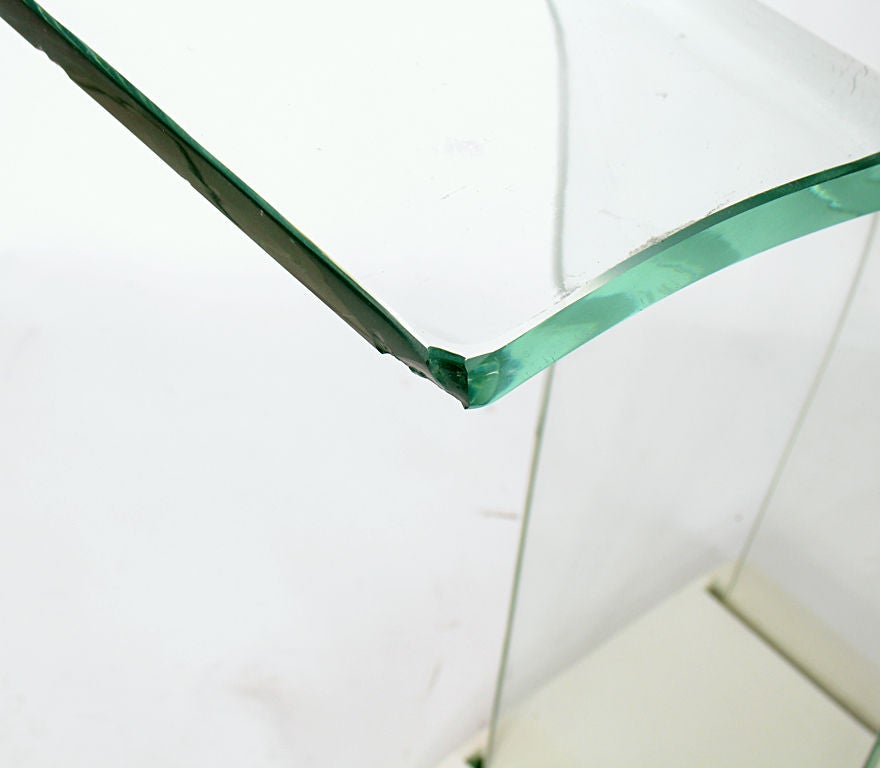 Sculptural Glass Console Table by Modernage - circa 1940's For Sale 3