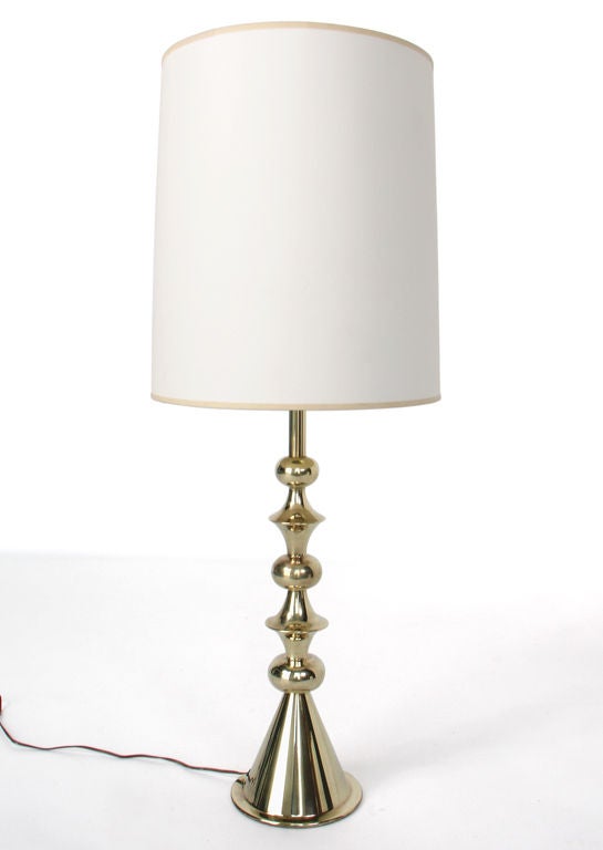 Pair of Sculptural Brass Lamps designed for Stiffel circa 1960's