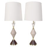 Pair of Sculptural Table Lamps designed by Gerald Thurston