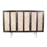 Tessellated Stone Cabinet or Room Divider - Shallow Profile