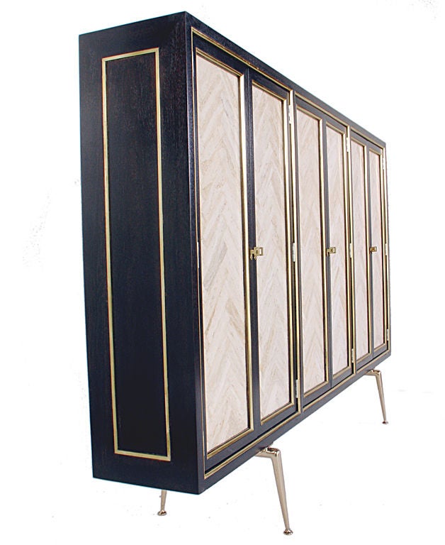 Tessellated Stone Cabinet or Room Divider - Shallow Profile