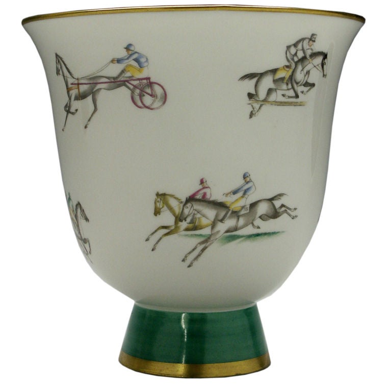 Gio Ponti for Richard Ginori Equestrian Vase For Sale
