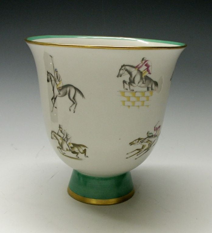 Mid-20th Century Gio Ponti for Richard Ginori Equestrian Vase For Sale