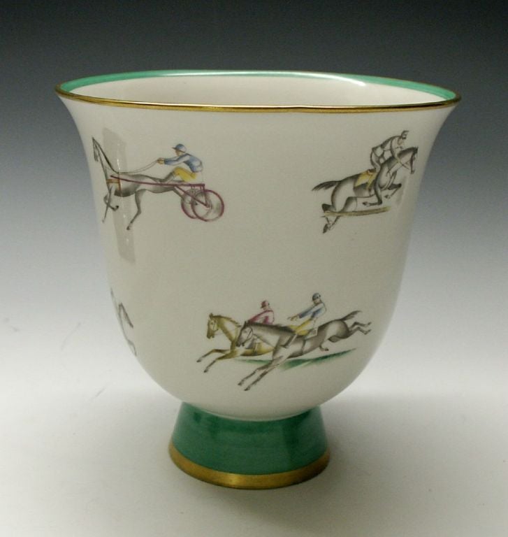 Gio Ponti for Richard Ginori Equestrian Vase For Sale 1