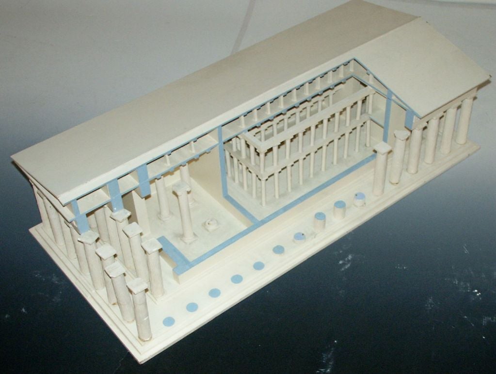Wood Architectural Museum Model of the Parthenon For Sale