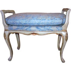 French Style Bench with Fortuny Fabric