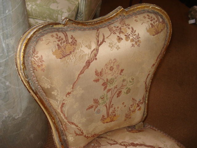 Painted Set of Four French Parlor Chairs