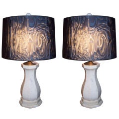 Antique PAIR OF MARBLE BALUSTERADE