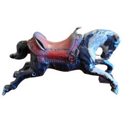 Small Galloping 20th Century Carousel Horse.