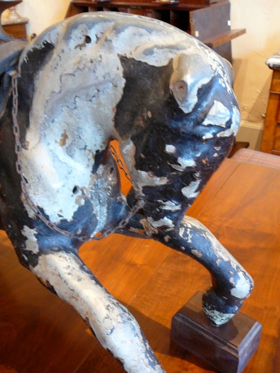 Small Galloping 20th Century Carousel Horse.