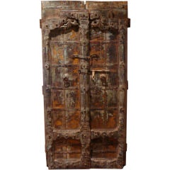 Antique Extraordinary Pair of 17th Century Indian Doors.