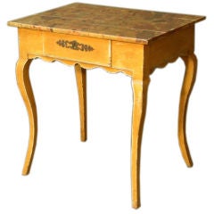 19th Century French Provincial Louis XV Painted Side Table