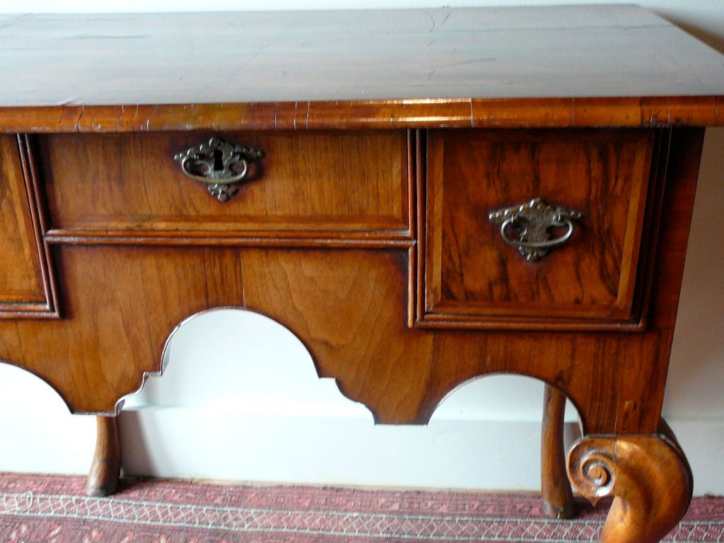Walnut Early 18th Century Queen Anne Period Lowboy.