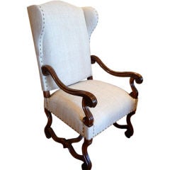19th Century  Louis XIII  Style French Provincial Armchair.
