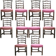 Set of 10 Ladder Back Chairs