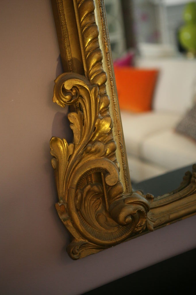 European Ornate Gilded Framed Mirror For Sale
