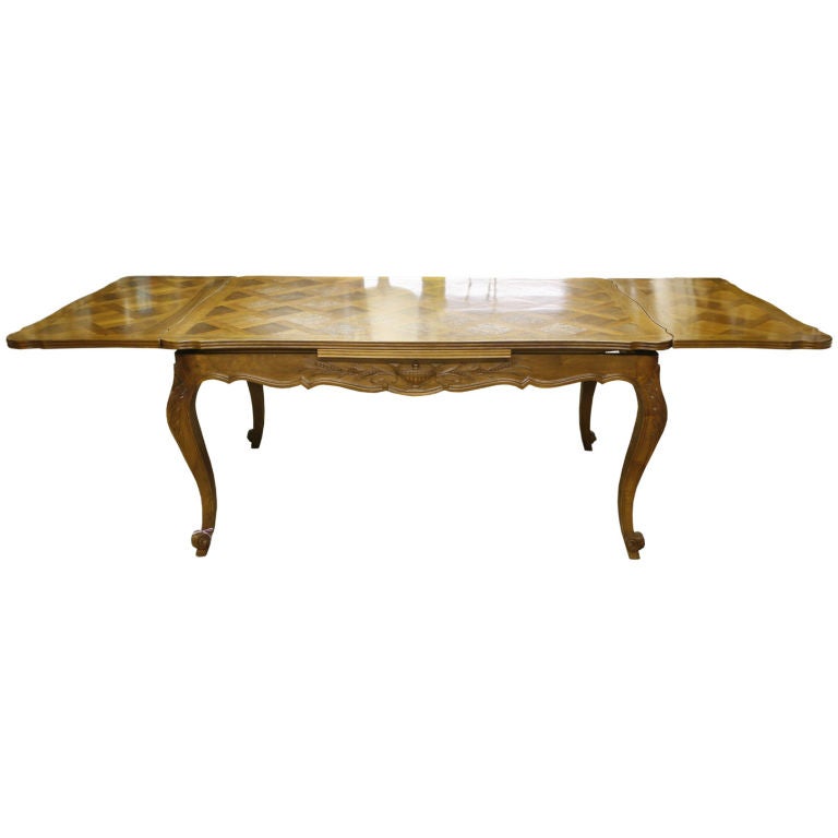 French Refractory Table with 2-Leaves For Sale