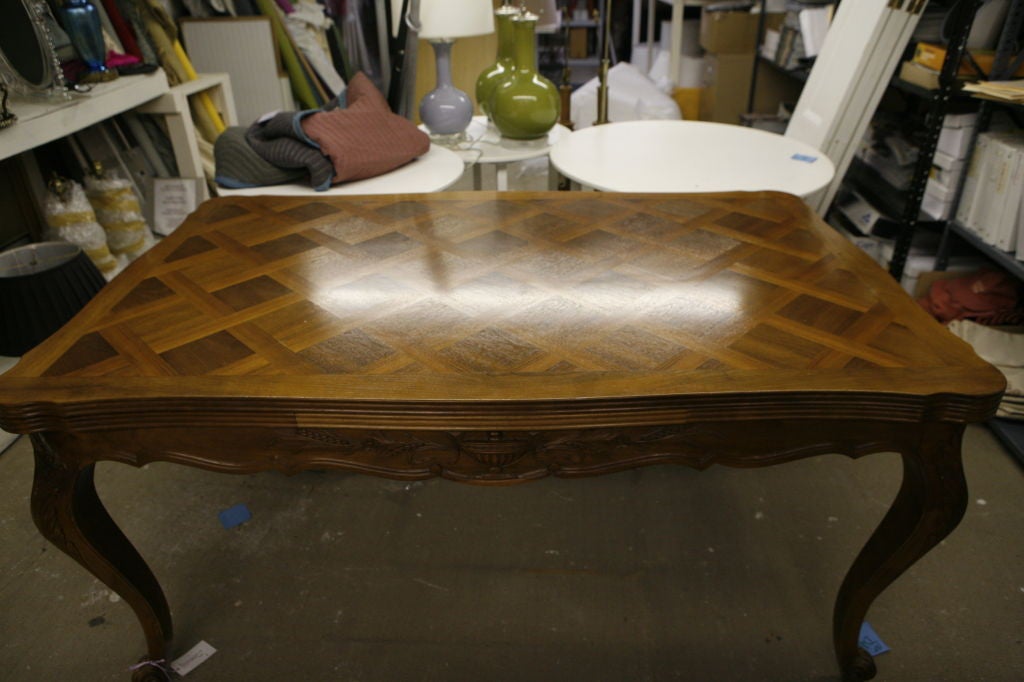20th Century French Refractory Table with 2-Leaves For Sale