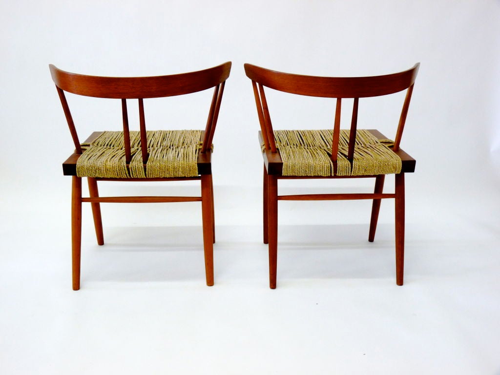 American Pair George Nakashima Grass Chairs