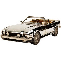 Sterling Silver and Gold Aston Martin Volante Sports Car Model