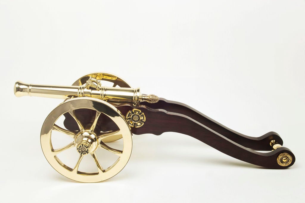 Mahogany and Brass Signal Cannon at 1stDibs