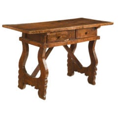 Antique SPANISH BAROQUE PERIOD WALNUT TABLE