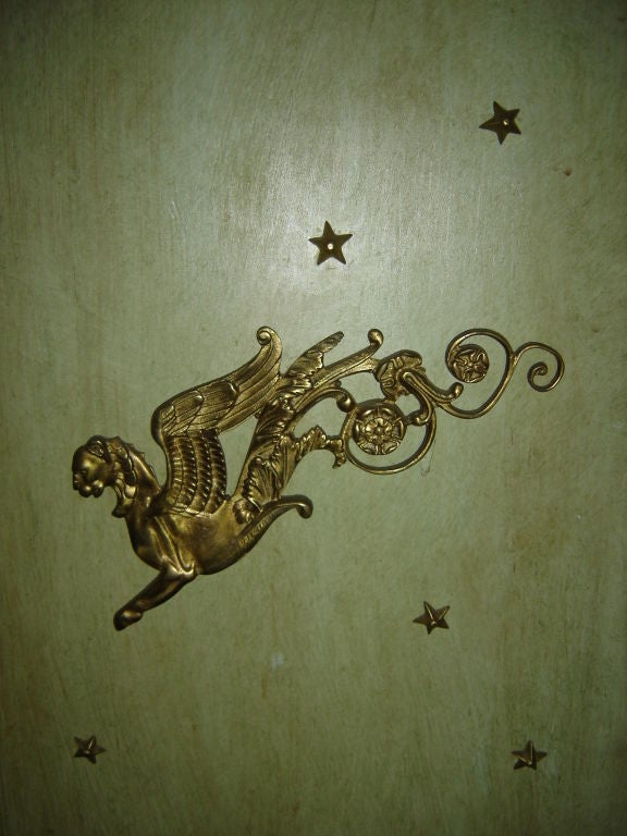 8 Panel Custom Designed Screen with Dore Bronze Figures Applied