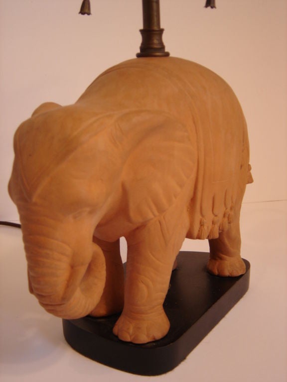 Elephant Terracotta Table Lamp by Chapman For Sale 2