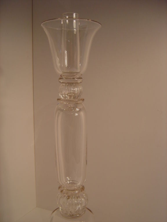 Giant Murano Candlestick by Seguso for Tiffany