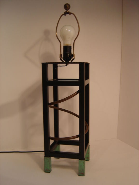 Pace Table Lamp with  Original Burlap Shade