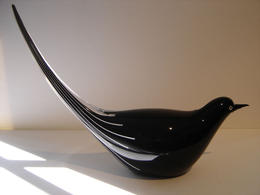 20th Century Pair of Murano Glass Birds by Seguso For Sale