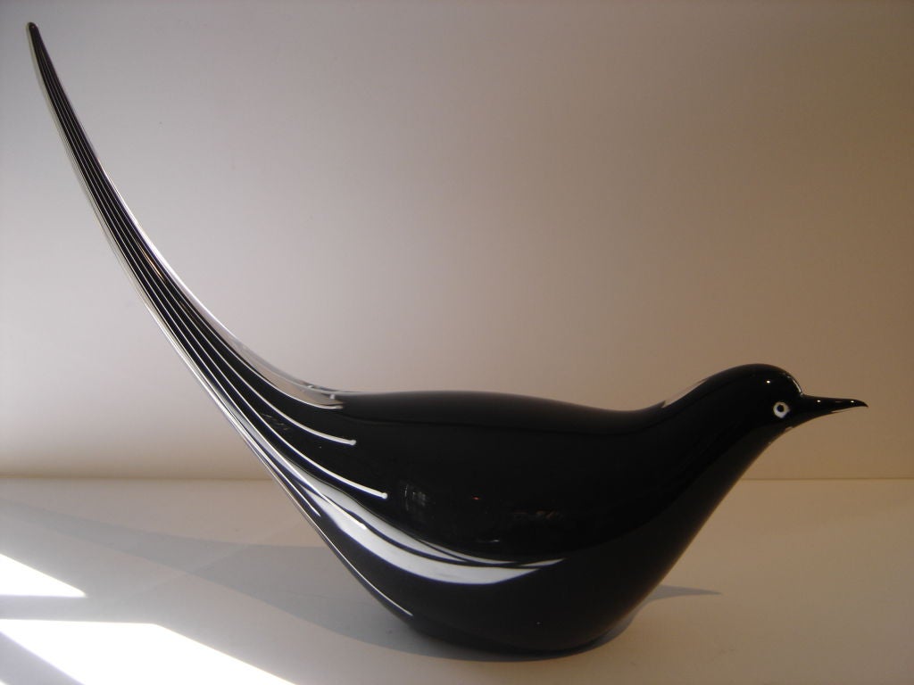 Pair of Murano Glass Birds by Seguso For Sale 2