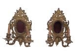 Pair of Oval Beveled Mirror Sconces