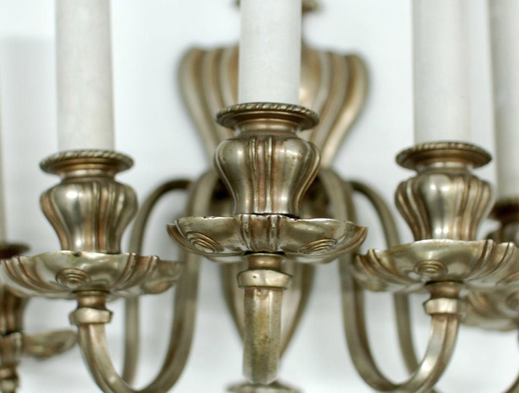 Pair of Cast 5 Arm Sconces