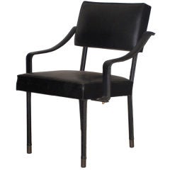 Set of 10 Armchairs by Jacques Adnet