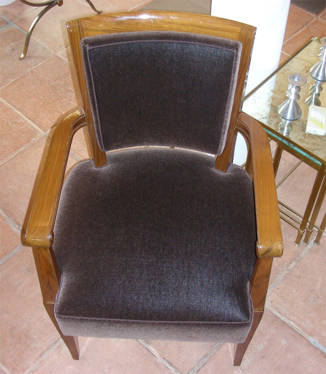 Pair of Bridge Armchairs by Jean Pascaud In Excellent Condition In New York, NY