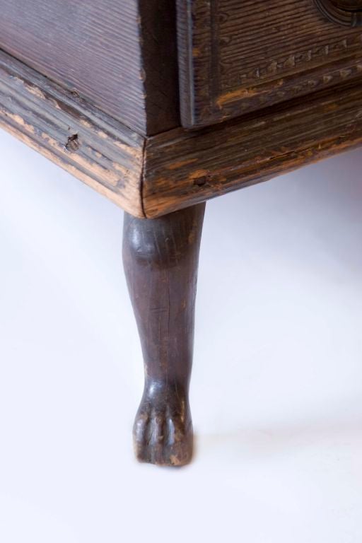 18th Century and Earlier Very Unusual Pine Painted Blanket Chest