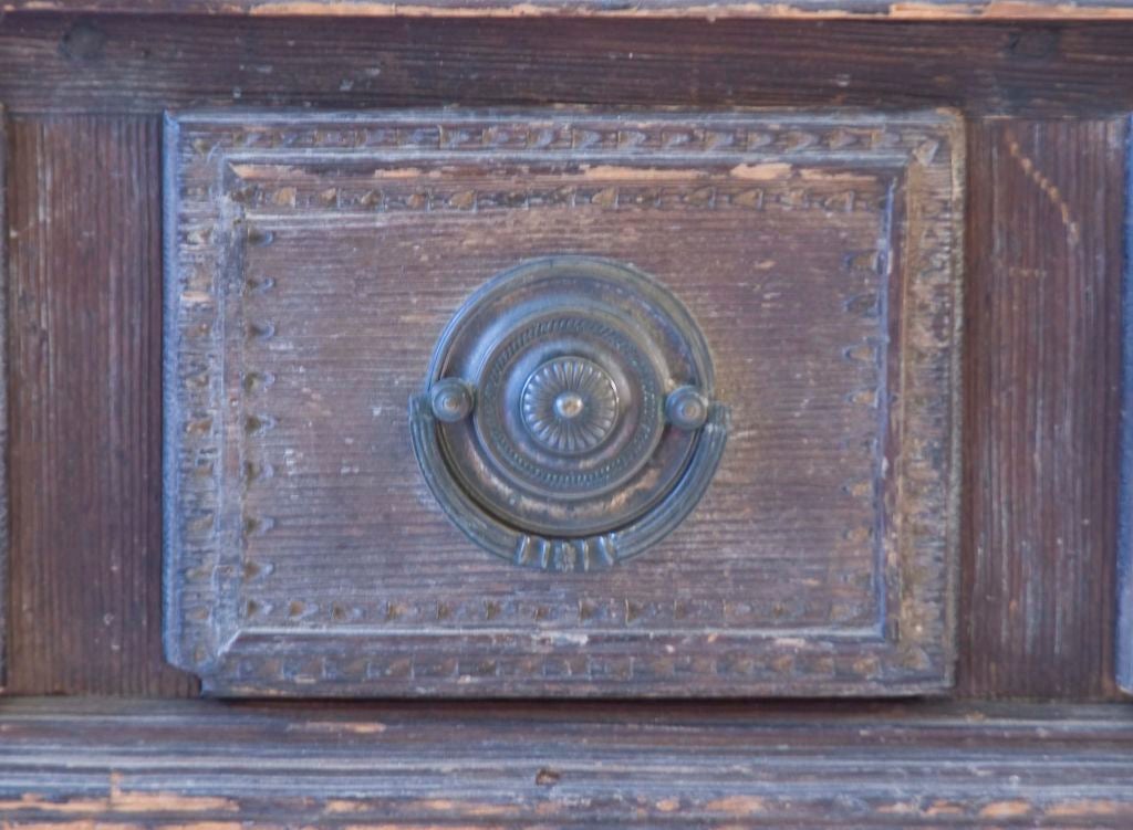 Very Unusual Pine Painted Blanket Chest 1